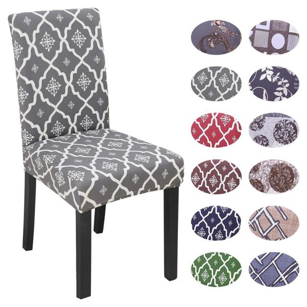

chair covers 1/2/4/6/8pcs printed elastic dining cover stretch furniture decor slipcover seat anti-dust