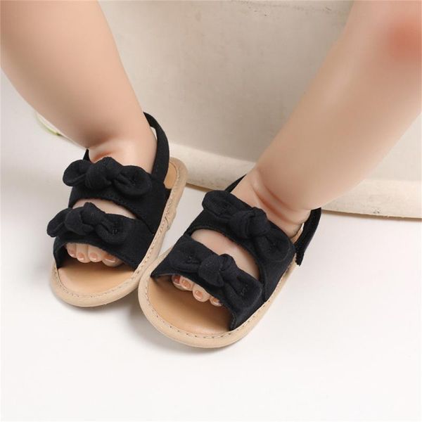 

first walkers summer toddler baby sandals casual bowknot solid soft button non-slip breathable infant walking shoes prewalker