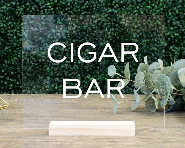 

party decoration bar sign clear acrylic wedding favors home bachelor guy baby shower