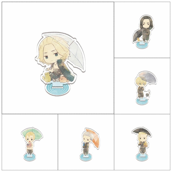 

keychains anime tokyo revengers character figure stand model acrylic cosplay manjiro ken takemichi hinata plate gift collection, Silver