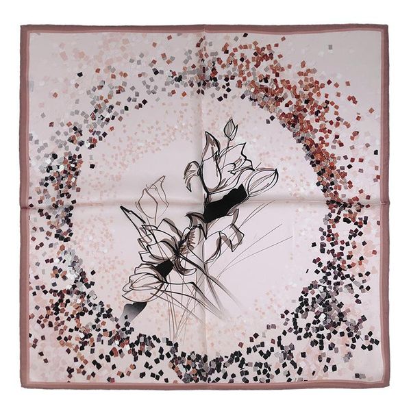 

scarves fashion 100% silk scarf women handkerchief printed female square head bandana hijab lady girl spring foulard office neckerchief, Blue;gray