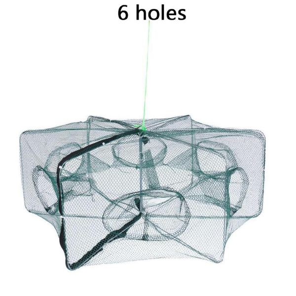 

fishing accessories hobbylane folded hexagon 6 hole automatic shrimp trap net fish minnow crab baits cast mesh