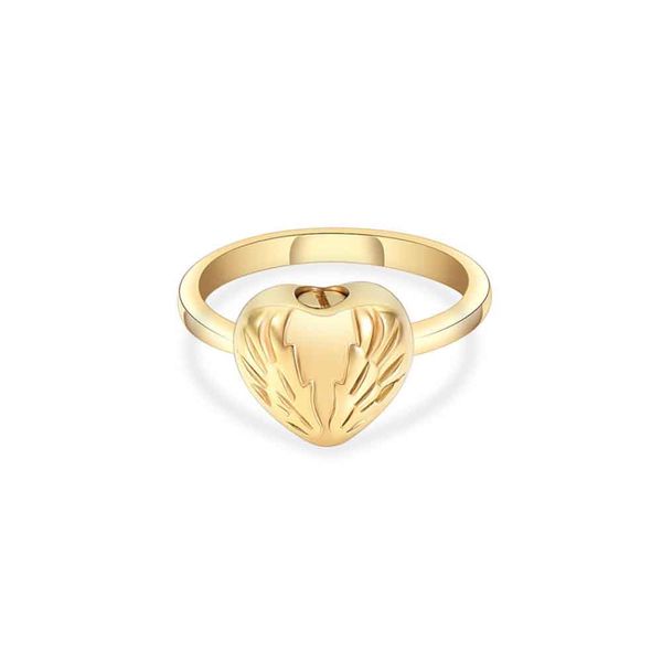 Cremation Jewelry-Ring está sempre no meu coração prata-cremação colar comemorativa asas em forma de coração pingente lembrança personalizada escultura anel