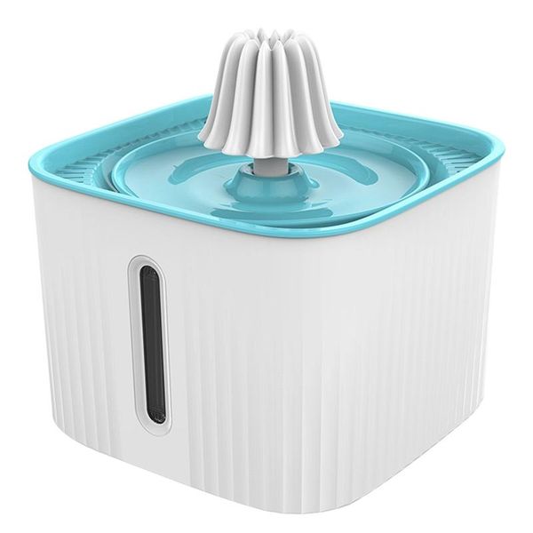 

cat water fountain bowl,pet drinking dispenser 2.5l super quiet dog watering fountains with led light water level window