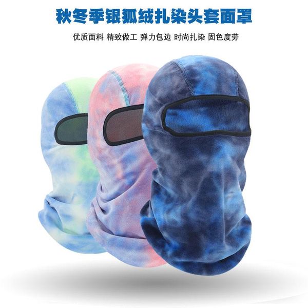 

warm riding hat masked running plush cap cycling winter bike windproof cross country skiing helmet liner gorro headwear ed50qm, Black