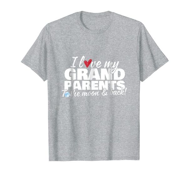 

i love my grandparents to the moon and back t-shirt, White;black