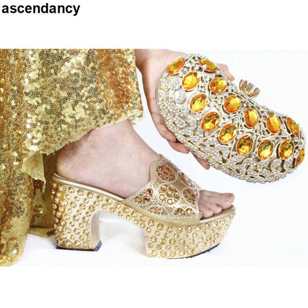 

dress shoes arrival italian with matching bags set decorated rhinestone and to match for wedding luxury women shoe, Black