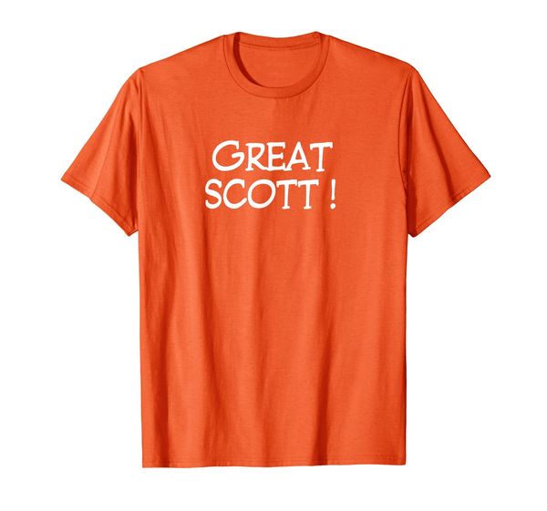 

great scott funny t-shirt t-shirt, White;black