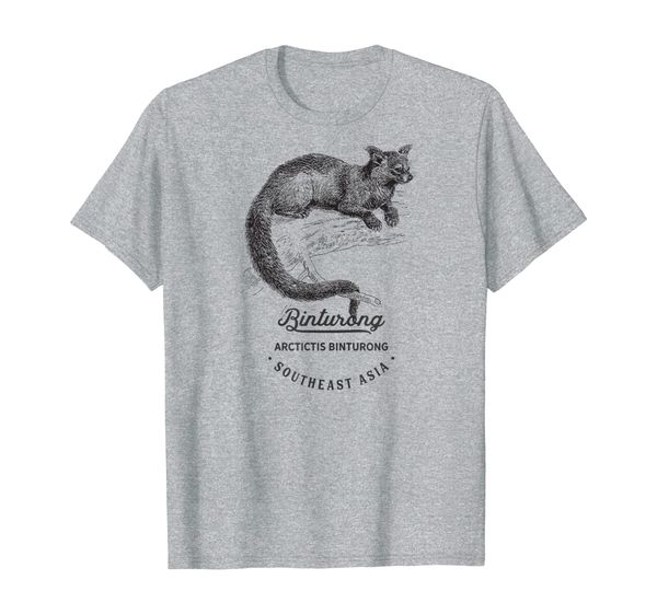 

binturong cute vintage animal print birthday wildlife gift t-shirt, White;black