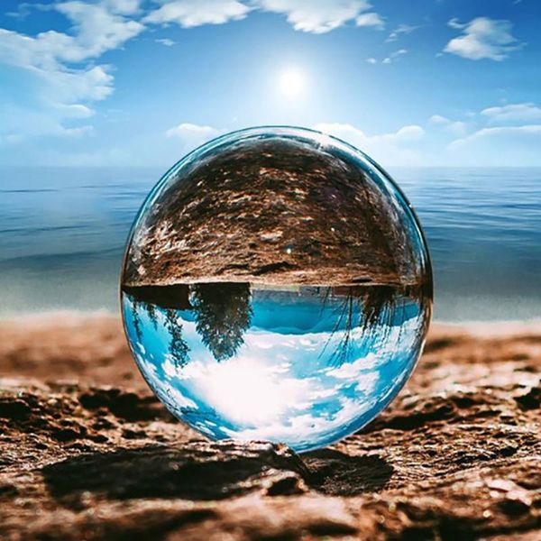 

novelty items crystal ball large transparent lucky rainbow po