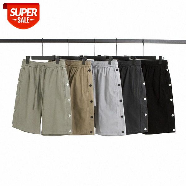

side-breasted pants, bristles, washed woven, casual cargo shorts, five-point pants #f84a, Black