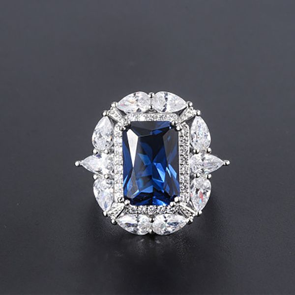 

knriquen 100% 925 sterling silver sapphire gemstone wedding engagement moissanite lab diamonds ring gift fine jewelry for women, Slivery;golden