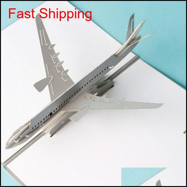 

3d handmade pop up greeting cards plane design thank you cards airplane festive cards suit for friend kids tyd6c ynood