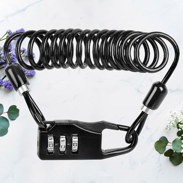 

bike locks 1pc lock portable coded three-digit password steel wire scooter