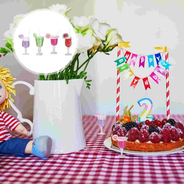 

forks 8pcs mini house cocktail decors miniature scene pography props