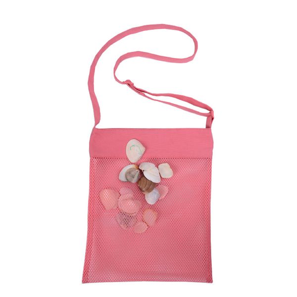 Mesh Tasche Tote Strand Lagerung Shell Net Taschen Mädchen Handtaschen 4 Farbe Kinder Kinder Sand Objekt Sammeln Spielzeug StorageBags WLL156