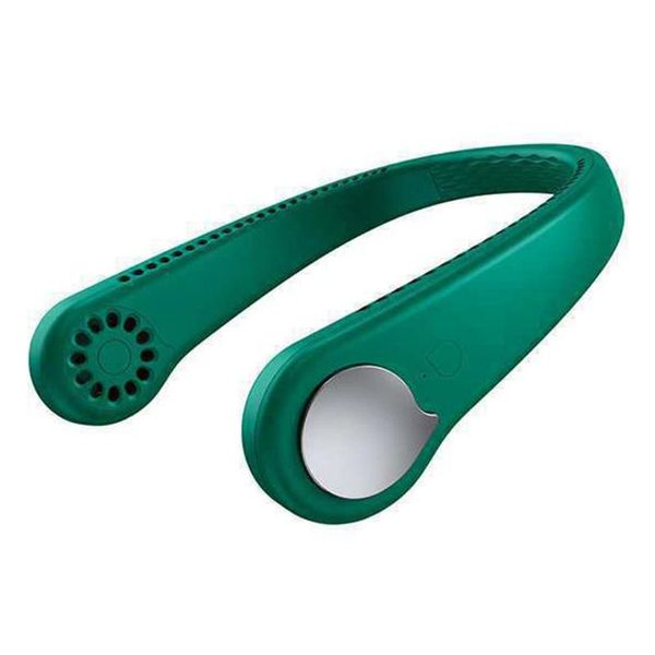 

summer air cooler hanging neck fan with usb rechargeable portable air cooling fan strong wind lazy outdoor sports bladeless