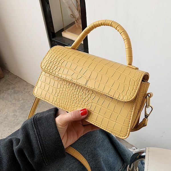 

shoulder bags crocodile pattern crossbody for women 2021 summer small chain handbag bag pu leather hand ladies designer