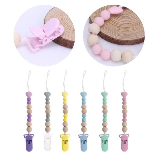 

pacifiers# wooden bead dummy clip holder pacifier clips soother chains baby teething toy