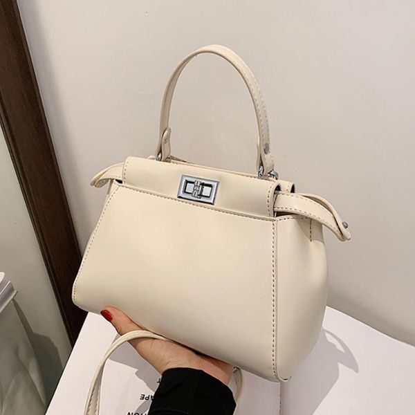 

evening bags elegant female solid color tote bag 2021 summer pu leather women's designer handbag shoulder messenger