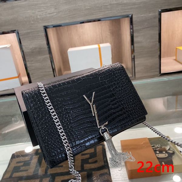 

handbags women shoulder bags totes black calfskin caviar classic diamond quilted bag chains double flap medium genuine leather cross body 12