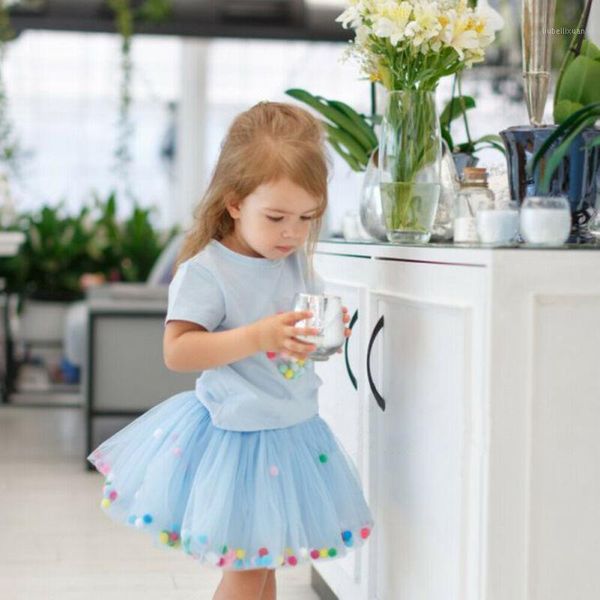 

skirts 2021 imcute 0-3y princess kids baby girl colorful balls tutu tulle skirt one pieces bottom party prom birthday 5 colors1