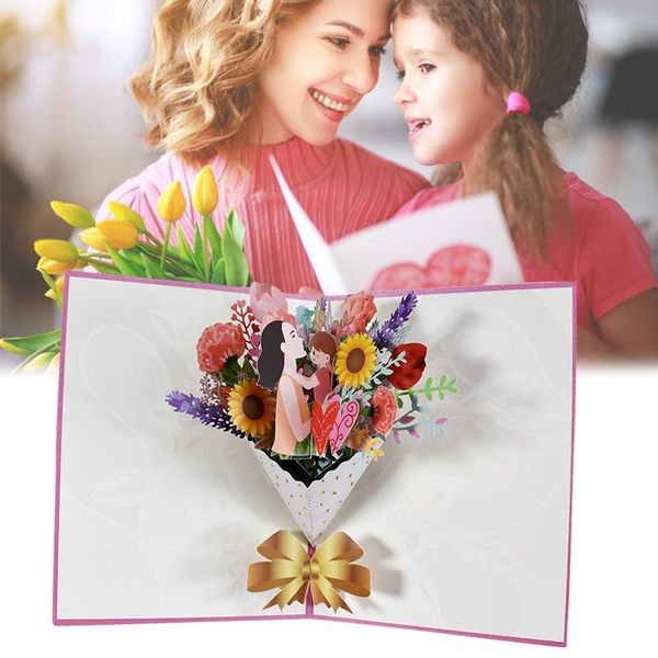

beautiful 3d pops up mom greeting card mother's day and birthday thanks for mother bom666 cards