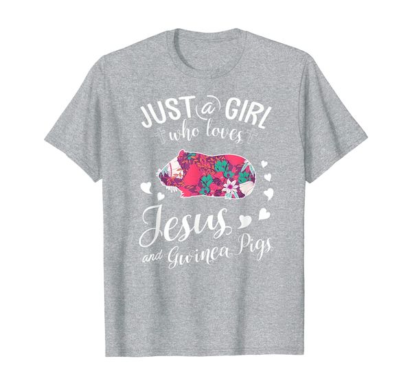

just a girl who loves jesus and guinea pigs farmer lover t-shirt, White;black