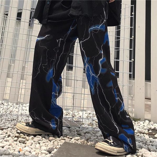 

women's pants & capris print casual women fashion streetwear punk harem high waist joggers wide leg sweatpant lady long trousers clothi, Black;white