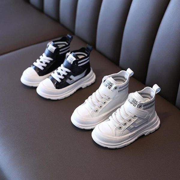 

boots children short girls 2021 spring fashion snow autumn winter princess boys sport shoes child sneakers, Black;grey