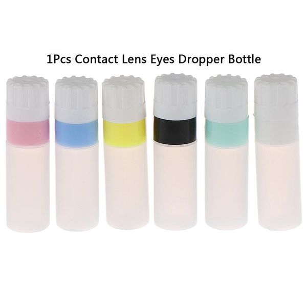 

storage bottles & jars 1pcs 8ml eyes dropper bottle plastic liquid container for contact lens case points bottling 6 colors