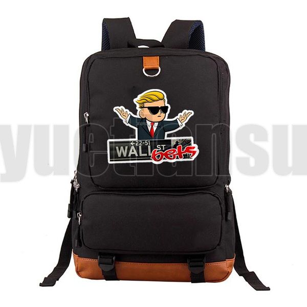 

backpack mochila wallstreetbets gamesschoolbag men lapwsb women travel book bag sac a dos waterproof back pack