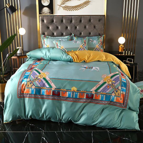 

bedding sets imitation silk continental ice sheets bag contracted washed tencel 4 times in summer