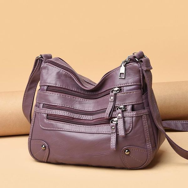 

evening bags noble ladies soft leather shoulder bag multi-layer classic messenger luxury designer handbags and wallets