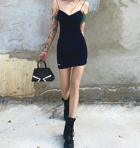 

2021 new arrival women spaghetti strap backless women pleated fitness overalls fitness sleeveless female dress, Black;gray