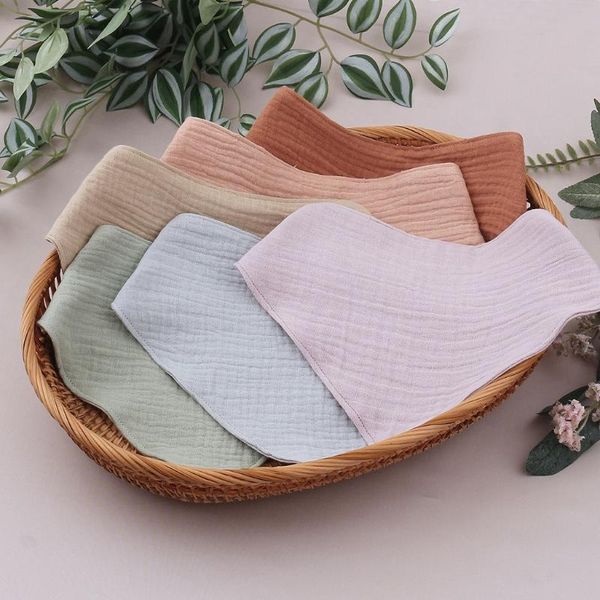 

bibs & burp cloths rxbf baby infant cotton born solid color triangle scarf feeding saliva towel bandana cloth boys girls shower gifts