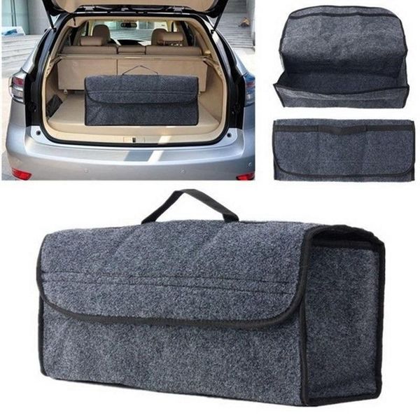 

car organizer seat back multi-functional storage bags cool travel holder big bag soft felt box trunk