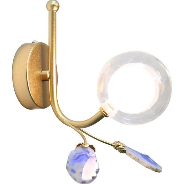 

wall lamp modern led indoor colorful lamps fixture luminaire agate sconce light corridor bedside kid room decoration