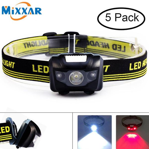

head lamps drop 5 pack 1000lm led headlamp headlight infrared ray mini waterproof 4 modes r3+2 bike lamp light