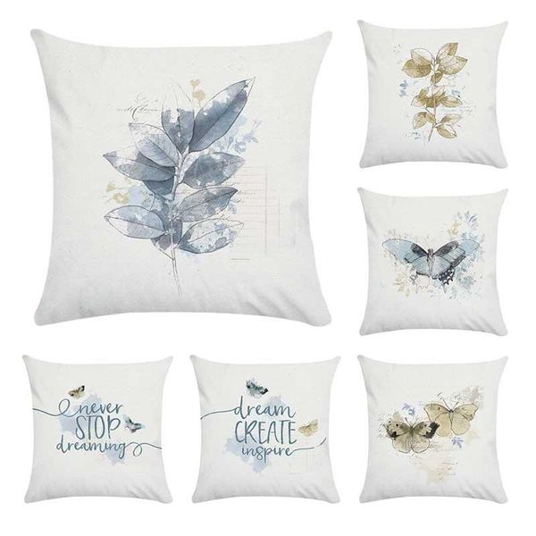 

cushion/decorative pillow 45cm*45cm marine life and letters super soft cushion cover sofa case home decorative pillows