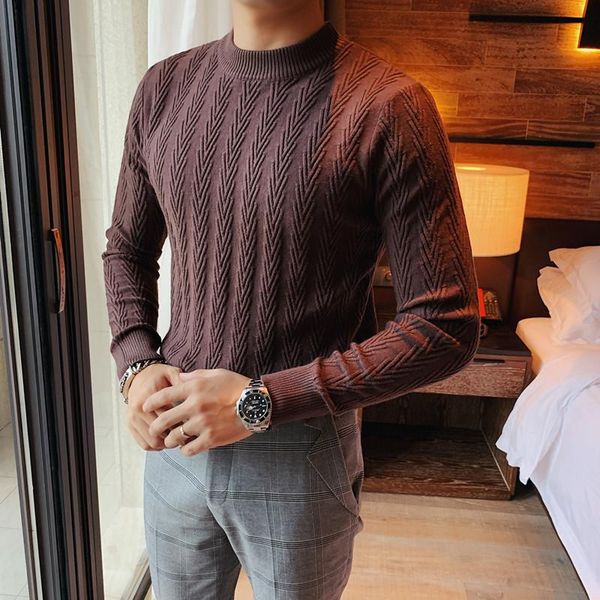 

men's sweaters 5colors quality autumn winter korean slim fit twist knitted sweater men clothes 2021 all match solid fashion pullovers c, White;black