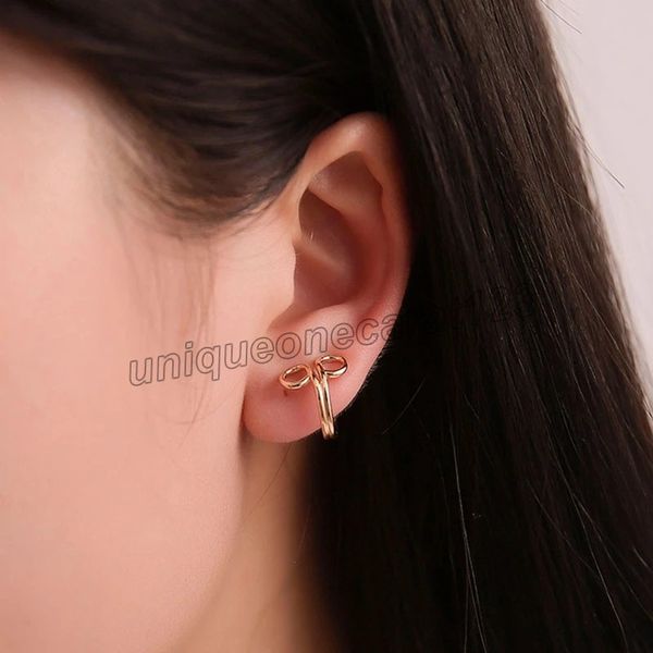 

clips earring for women minimalist fashion cartilage hoop earrings sets ear cuff fake piercing clip on earring, Silver