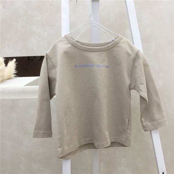 

20212021 korean clothing spring new letter t-shirt 2001 children's shop order, Blue