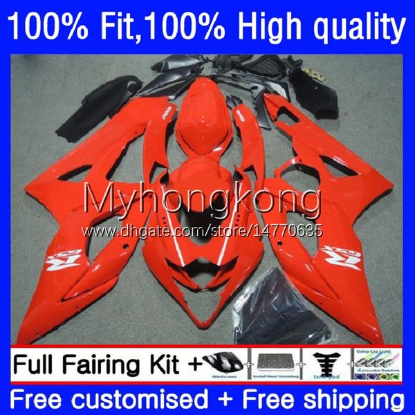 Molde da injeção Bodywork para Suzuki K5 GSX-R1000 1000CC 2005 2006 Moto Body Red Body 26NO.68 GSXR 1000 CC GSXR1000 2005-2006 GSXR-1000 05 06 100% FIT FARAS DE OEM