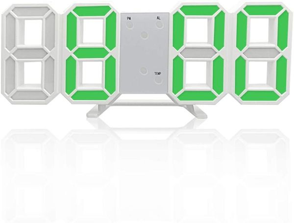 

intelligence digital wall clock led numeral, 3d led digital clock for living room decor, kitchen with dimmer