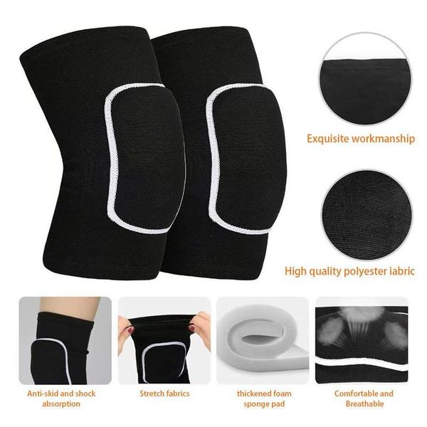 

elbow & knee pads 1 pair sports sponge protector for dancing running cycling yoga anti-fall, Black;gray