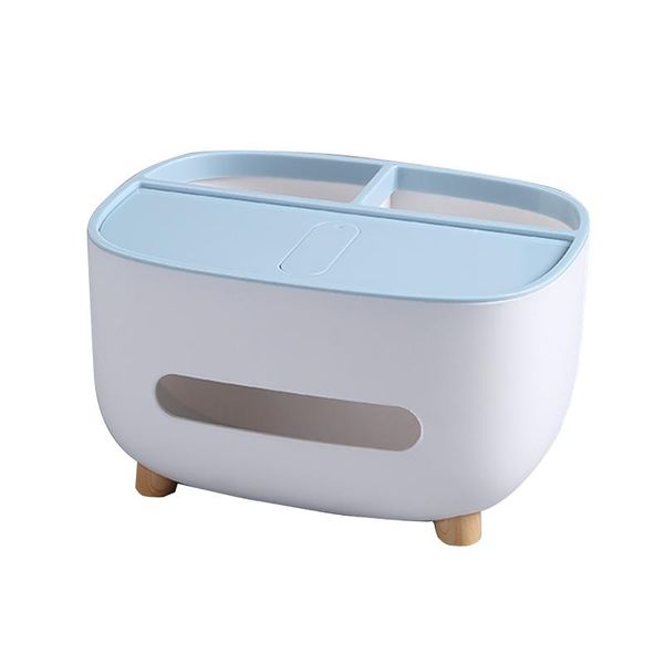 

tissue boxes & napkins storage multi compartment bedroom for deskpen office napkin holder box home phone stand multifunctional non slip