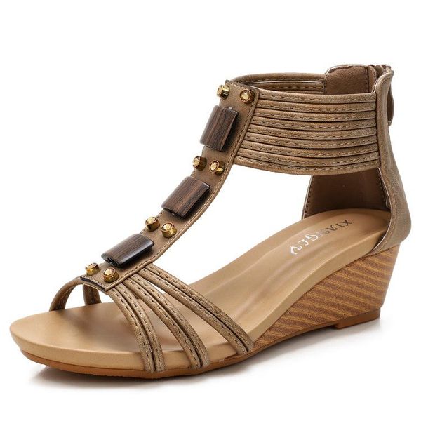 

sandals women's 2021 summer rome retro footwear flat shoes female slides woman plus size sandalias mujer, Black