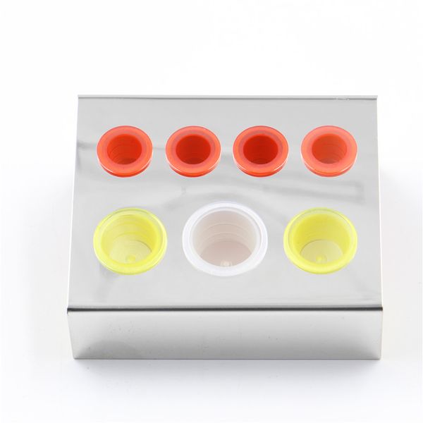 

2pcs 7 holes tattoo ink cup holder stand makeup accessories random color trailer supplies tatoo tool pigment brack container