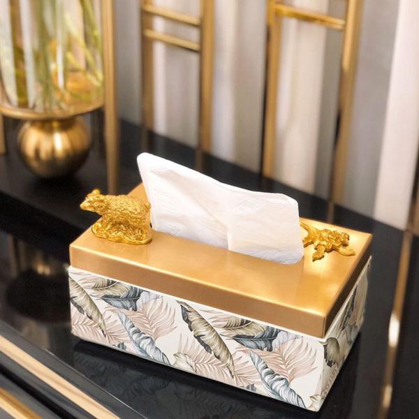 

tissue boxes & napkins brass box euro exquisite storage livingroom decor home luxury animal model paper extraction teatable